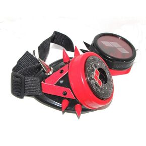 Steampunk Goggles Harley black and Red Eyewear Cosplay Halloween