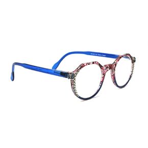 The Hexagon, Women Bling Reading Glasses Adorned with Genuine European Crystals Translucent Blue, Brown or Green. NY Fifth Avenue.