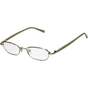 Vera Wang V136 للسيدات/الشابات/الفتيات المصممون شكل الكبار حجم الكبار المصنوع يدويًا في النظارات/النظارات اليابانية (46-17-135 ، قرن الذهب/الخاكي)
