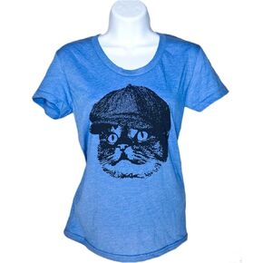 Funny Cat T-Shirt Cat in a Hat Shirt Hooligan Hat Shirt Vintage Graphic Tees Womens Shirts