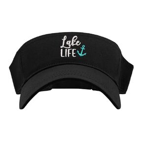 Lake Life with Anchor Visor | Hat for Lake Hair | Vacation Hat | Personalized Visor | Sun Visor | Golf Visor