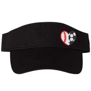 Women's Split Half and Half Two 2 Sports Visor, Soccer Baseball Football Hockey Tennis Soccer Volleyball Tennis Basketball Lacrosse, Heart Shape, Birthday Mom Mother's Day Hat