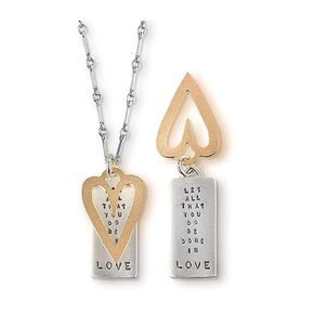 Necklace by Kathy Bransfield | 1 Corinthians 16:14 | Bible | Pendant | Sterling Silver | Jewelry | Heart | Gift For Her | Love Necklace