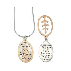 Necklace by Kathy Bransfield | Friendship | Pendant | Sterling Silver | Jewelry | Quote Jewelry | Words | Gift For Her | Friends Necklace