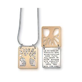 Necklace by Kathy Bransfield | Jewelry | Friendship Gift | Quote | Sterling Silver | Word Jewelry | Present | Gift For Her | Friend Necklace