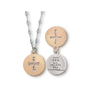 Necklace by Kathy Bransfield | Cross | Necklace | Pendant | Sterling Silver | Jewelry | Present | Gift For Her | Quote Jewelry |God Necklace