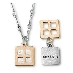 Necklace by Kathy Bransfield | Breathe | Pendant | Sterling Silver | Jewelry | Window | Pendant | Gift For Her | Dainty Necklace | Healing