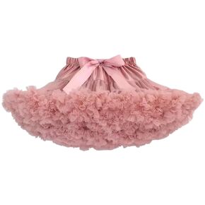 Pink Pettiskirt Girls Pink Petti Tutu Skirt Birthday Special Occasion Flower Girl Chiffon Tutu (M/5-6)