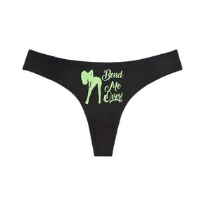 BEND ME OVER! - Black Thong - Choose Your Text Color - HotWife Swingers Threesome Cuckold (XL, Red)