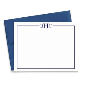 3 Letter Monogram Stationery Set for Men or Women FLAT NOTE CARDS, Monogrammed Note cards with Envelopes, Monogrammed Stationary Set PROFESSIONAL, Your Choice of Colors and Quantity