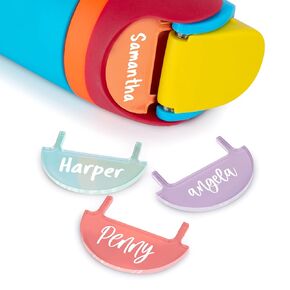 Personalized Owala Name Plate for Water Bottle 24oz 32oz 40oz | 20 Color Options, 7 Font Options | Custom Owala Name Plate Topper, Owala Water Bottle Accessories