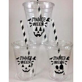 Summerween Halloween Pumpkin Face Jack O Cups مجموعة من 12 Disposables Jackolantern Summer Ween in Saudi Arabia