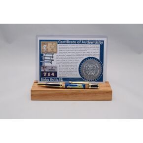 Pen Made With Babe Ruth Memorabilia and Yankee Stadium Wooden Seat