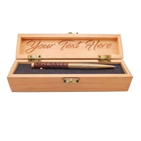 Engraved Brass and Wood Pen | Personalized Wood Gift Box | Great For Retirement, Brother, Graduation, Birthday, Anniversary or Fathers Day