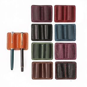 Color leather pen holder clip,pen holder for notebook,notebook pen holder,leather pen holder,pen clip for notebook,journal pen holder,pen holder clip FBAW10-LDPH (Dark Brown)