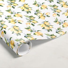 Lemon Wrapping Paper | Citrus Gift Wrap | Wrapping Paper Rolls | Gift Wrap | Premium Gift Wrap | Wedding Gift Wrap | Watercolor
