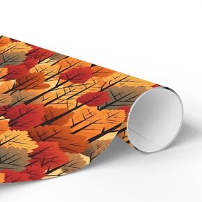 Autumn Trees Gift Wrap, Fall Foliage Season, Birthday Wrapping Paper, Wrapping Paper Rolls, Wrapping Sheets, 3 Sizes Available