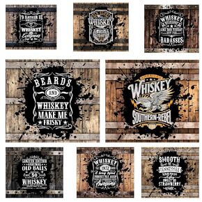 Whiskey 20oz Tumbler Sublimation Prints Bundle Ready to Press