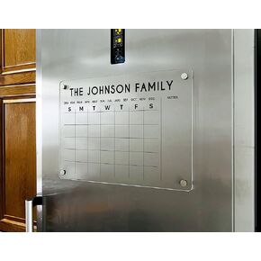 REFRIGERATOR PLANNER - Magnetic Fridge Personalized Calendar 2025, Calendar, Monthly and Weekly Fridge Calendar 2025 with Marker, Personalized Note Board