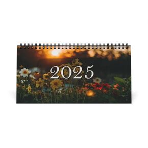 2025 Desk Calendar - Customizable 10" x 5" Mini Photo Calendar for Office Decor & Family Planning