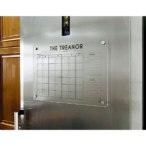 FRIDGE CALENDAR Magnetic Fridge Personalized Calendar 2025 - Magnetic Monthly Acrylic Calendar - Acrylic Magnetic Kitchen Board - Kitchen Wall Decor