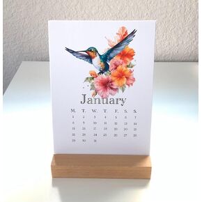 Hummingbird 2024 Desk Calendar ، 2024 Desk Calendar ، هدية لزميل العمل (التقويم فقط)