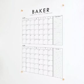 Personalized Dry-Erase 2 Month Acrylic Calendar