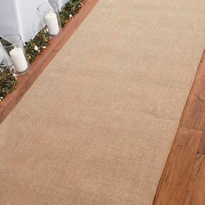 Fun Express Burlap Aisle Runner for Wedding Ceremony - Seamless Rustic Charm 3x50ft Wedding Runner Aisle Outdoor - Capture Hearts, Unveil Rustic Romance with Eco-Friendly Wedding Aisle Runner Outdoor