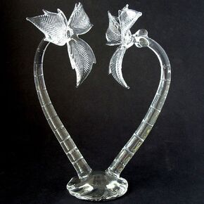 Palm Tree Hawaiian Wedding Cake Topper of Hand Blown Glass