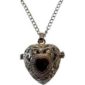 Heart Locket Victorian style - BloodVial Necklace & Anticoagulant - 32 inch Necklace BloodBond love forever - Victorian - Gothic - Vampire Pendant - Lovers Ritual - Love Magic - Macabre - Dark Beautiful - Oddities