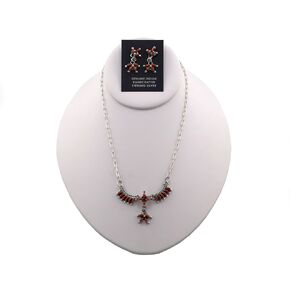Native American Necklace Earrings Set - Handcrafted Southwestern Zuni Jewelry