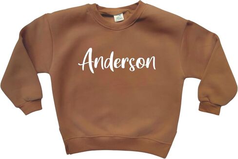 طفل مخصص ، طفل صغير ، وأطفال Crewneck Sweatshirt (أسود ، 4t) in Kuwait