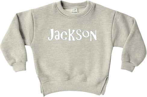 طفل مخصص ، طفل صغير ، وأطفال Crewneck Sweatshirt (أسود ، 4t) in Kuwait