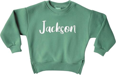 طفل مخصص ، طفل صغير ، وأطفال Crewneck Sweatshirt (أسود ، 4t) in Kuwait