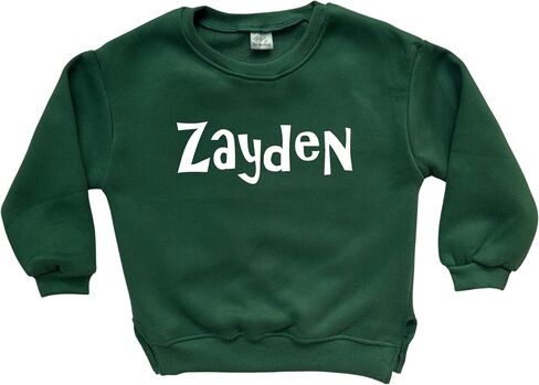 طفل مخصص ، طفل صغير ، وأطفال Crewneck Sweatshirt (أسود ، 4t) in Kuwait