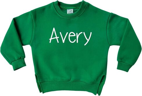 طفل مخصص ، طفل صغير ، وأطفال Crewneck Sweatshirt (أسود ، 4t) in Kuwait