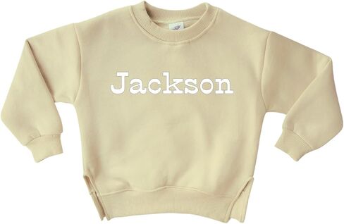 طفل مخصص ، طفل صغير ، وأطفال Crewneck Sweatshirt (أسود ، 4t) in Kuwait