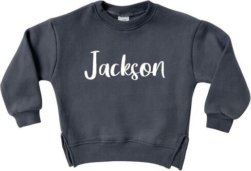 طفل مخصص ، طفل صغير ، وأطفال Crewneck Sweatshirt (أسود ، 4t) in Kuwait