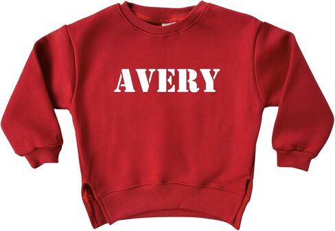 طفل مخصص ، طفل صغير ، وأطفال Crewneck Sweatshirt (أسود ، 4t) in Kuwait