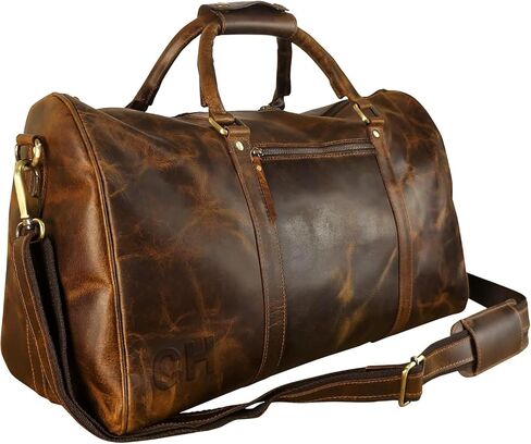 Real Genuine Leather Duffle Bag - Hickory, Hickory in Kuwait