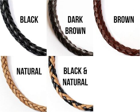Men's Braided Genuine Leather Wallet Chain with Nickel Clip in Saudi Arabia