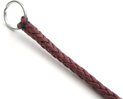 Men's Braided Genuine Leather Wallet Chain with Nickel Clip in Saudi Arabia