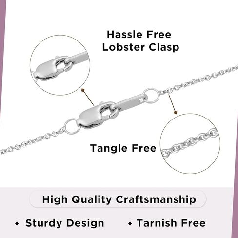 Jewelili Double Heart Necklace Pendant with Natural White Round Diamonds in Sterling Silver 18 inch Rolo Chain in Saudi Arabia