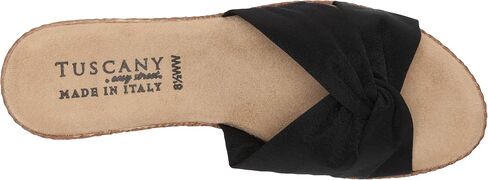 Tuscany by Easy Street Women's Dinah Wedge Sandal, Navy, 8.5 M US in Saudi Arabia