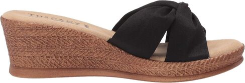 Tuscany by Easy Street Women's Dinah Wedge Sandal, Navy, 8.5 M US in Saudi Arabia