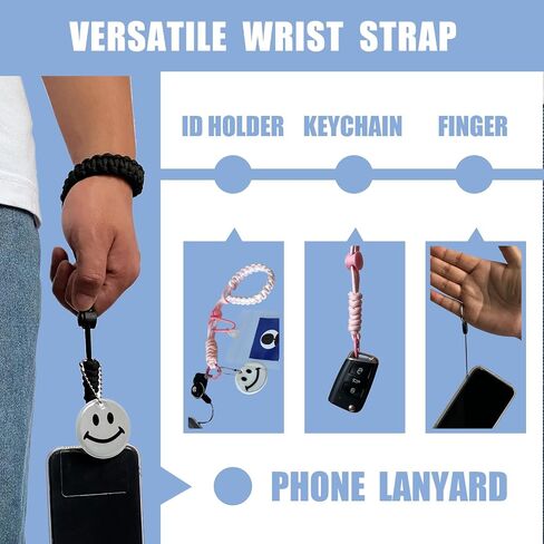 Universal Phone Lanyard Handmade -keychain wristlet ، حزام معصم الهاتف المحمول القابل للتعديل المضاد للسرقة ، حبل معصم لطيف للمفاتيح مفتاحية الحبل. in Saudi Arabia