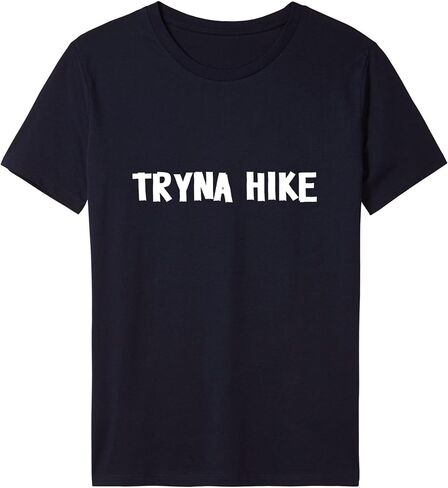 Tryna hike Graphic Print Men's Unisex shirt (XL, Brown) in Saudi Arabia
