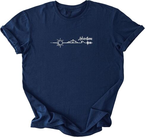 قميص العائلة Thirt Camping Mountain Hiker Nature Lover Camping هدية قميص عطلة للجنسين قمم القطن Tees الرجال كل يوم يرتدون قميص هدية مصنوعة يدويًا مخصصًا (أخضر عسكري ، صغير) in Saudi Arabia