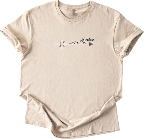 قميص العائلة Thirt Camping Mountain Hiker Nature Lover Camping هدية قميص عطلة للجنسين قمم القطن Tees الرجال كل يوم يرتدون قميص هدية مصنوعة يدويًا مخصصًا (أخضر عسكري ، صغير) in Saudi Arabia