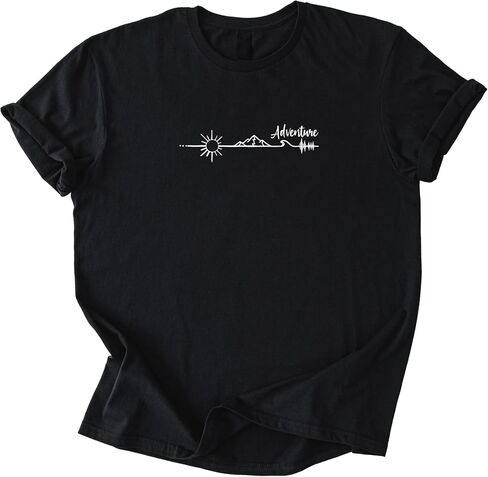 قميص العائلة Thirt Camping Mountain Hiker Nature Lover Camping هدية قميص عطلة للجنسين قمم القطن Tees الرجال كل يوم يرتدون قميص هدية مصنوعة يدويًا مخصصًا (أخضر عسكري ، صغير) in Saudi Arabia